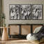 «Abstract Horses Triptych», reproduction d'art sur toile encadrée 3 pièces-121090415-121090420
