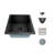 Polyfurniture 14'' L Undermount Single Bowl Stainless Steel Kitchen Sink