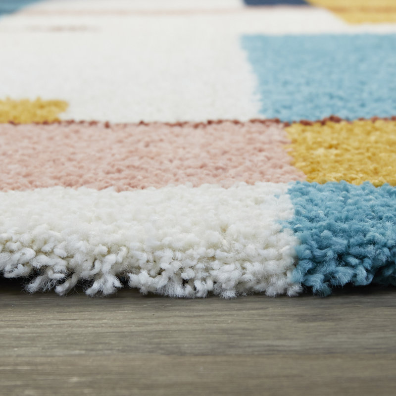 Tapis à poil long abstrait Huerta, Rectangle 7 pi 10 po x 10 pi