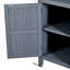 Grand îlot de cuisine en bois pour patio avec banc-1918417837