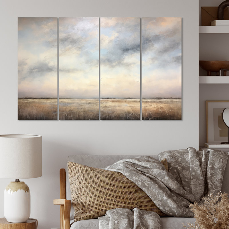 " Meadow Minimalism Horizon II " 4 - Pieces