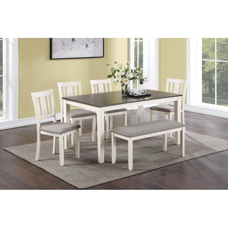 Ensemble de salle à manger en bois 6 pièces Dinette