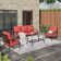 Asfand 5-7- Person Patio Conversation Set with Optional Ottoman