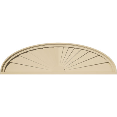 Elliptical Signature Urethane Pediment, Primed Tan