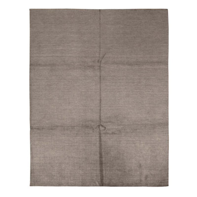 Tapis gris noué à la main de haute qualité