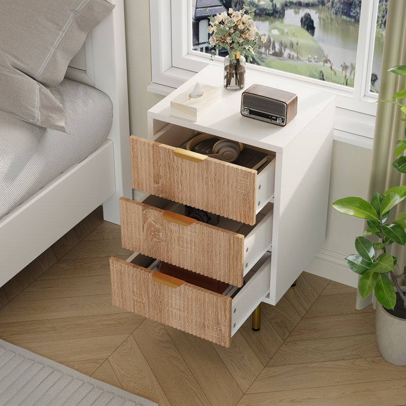40cm W Manufactured Wood Bedside Table