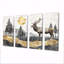 «Golden Deer Landscape Grace In The Wild I», art mural animal, art mural moderne-675298768