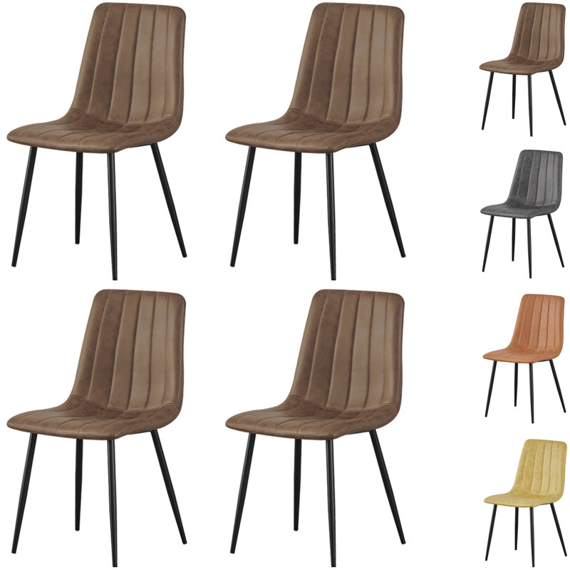46cm H Metal Side Chair, Brown