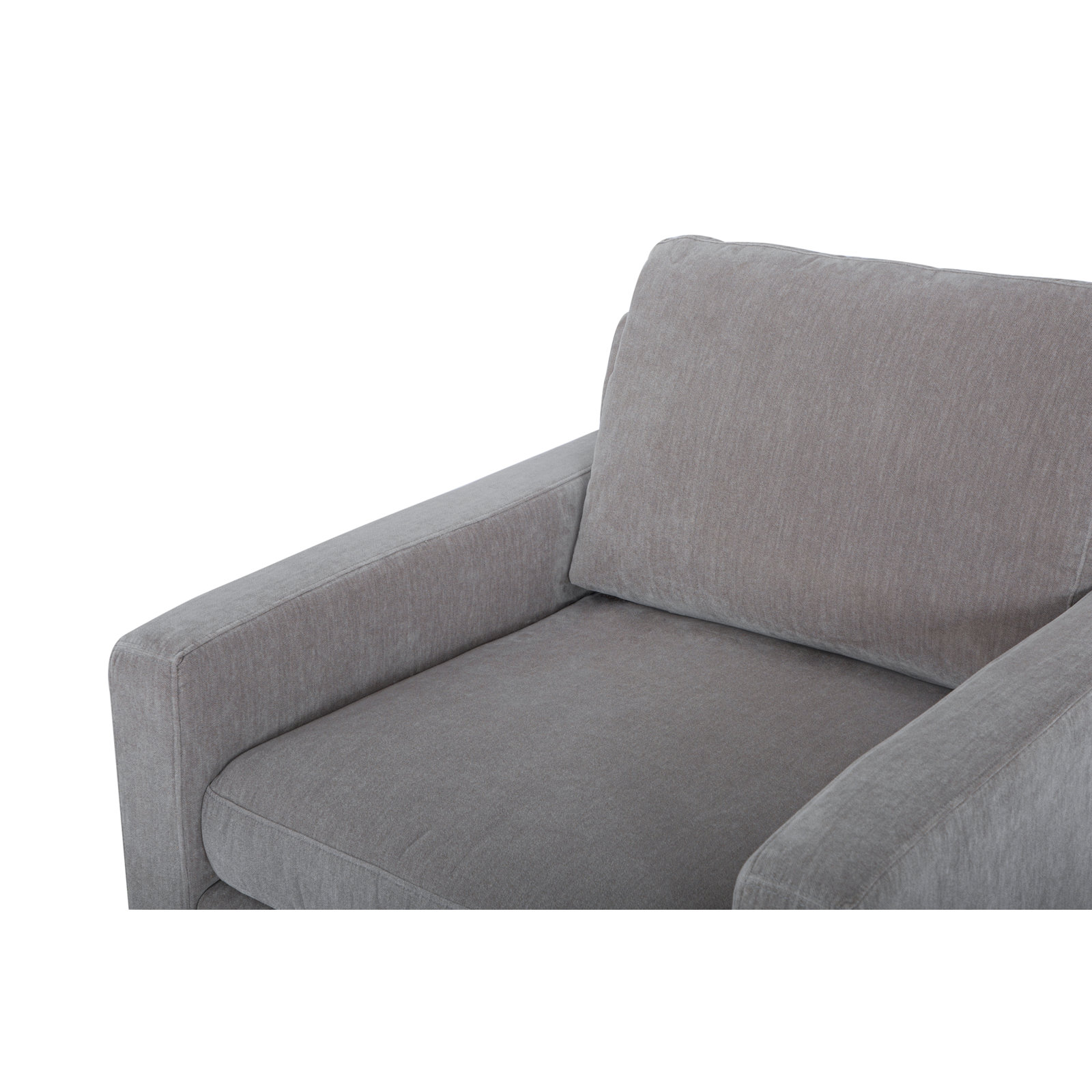Dannie 34" Upholstered Accent Chair, White Performance Chenille