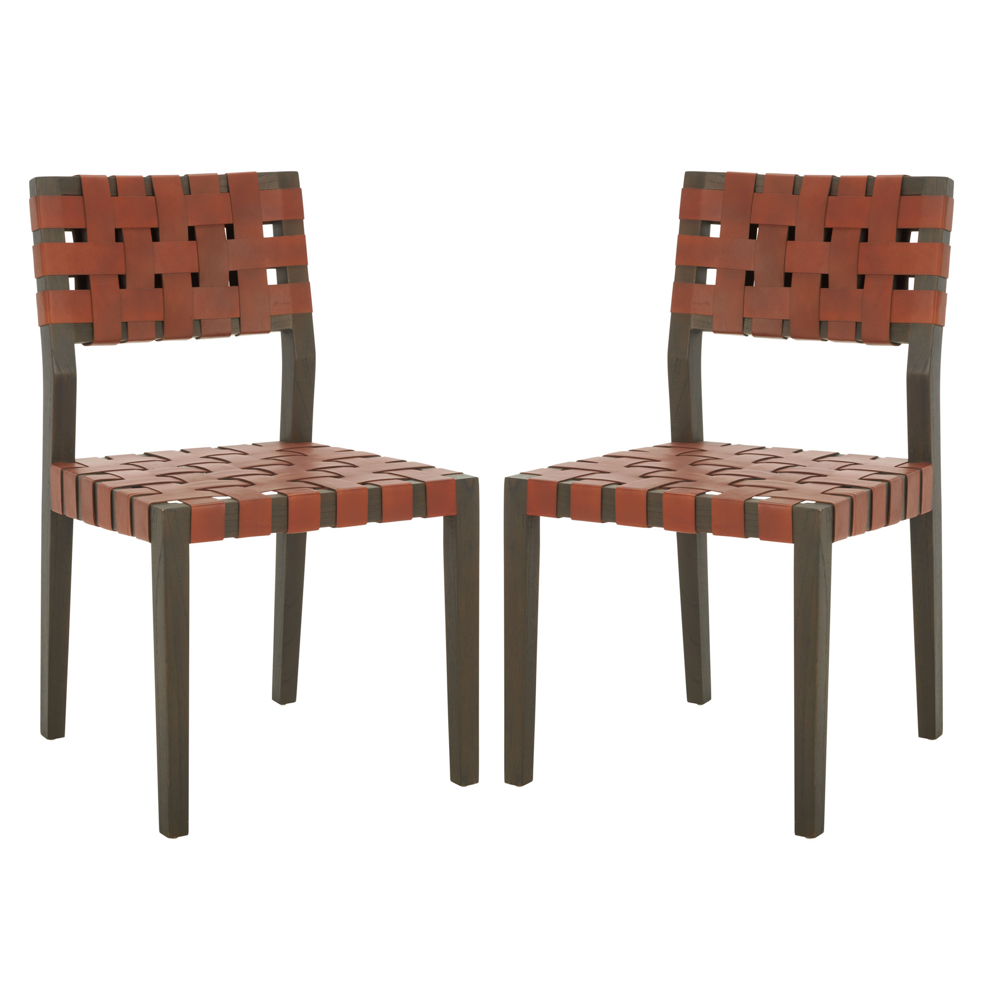 Stehouse Woven Leather Dining Chair, Natural