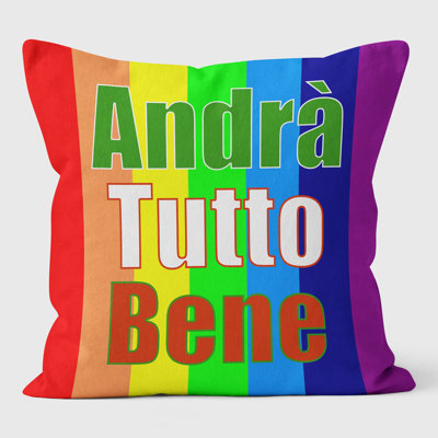 Andra' Tutto Bene Striped Square Throw Cushion