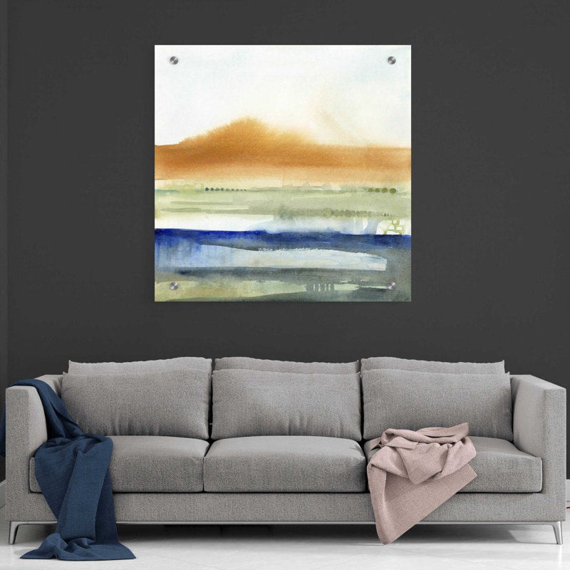 «Sunwashed Strata II» par Victoria Borges, art mural acrylique, H 36 po x l 36 po x P 0,2 po
