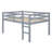 Wood Loft Bed With Ladder-1397108031