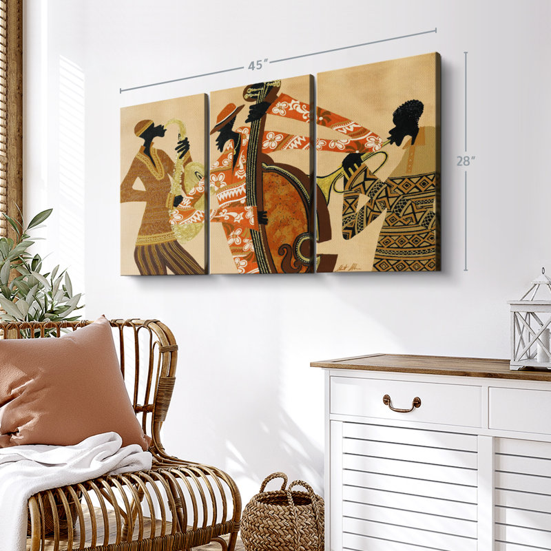 «All That Jazz Wall Art» sur toile, H 28 po x l 45 po x P 1,25 po