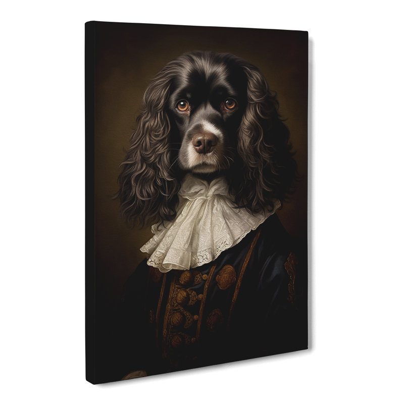 Cocker Spaniel Classicism Art - Wrapped Canvas, 60cm H x 40cm W x 3cm D