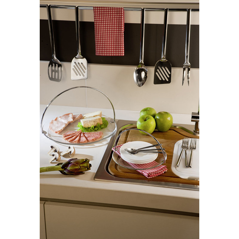 Assiette décorative en verre Ferranti, H 7,8 po x l 13 po x P 13 po