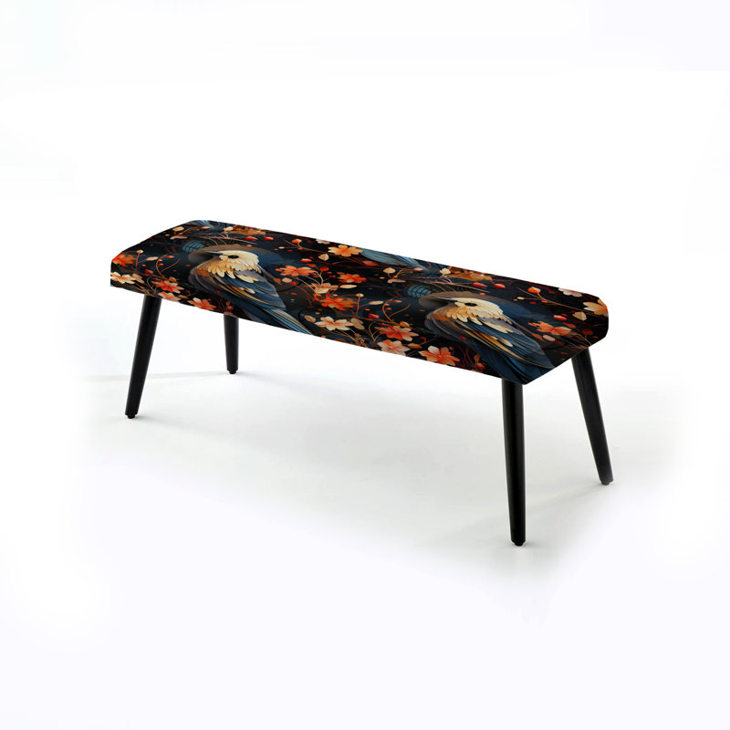 Coucher de soleil tropical avec oiseaux recouverts de tissu noir