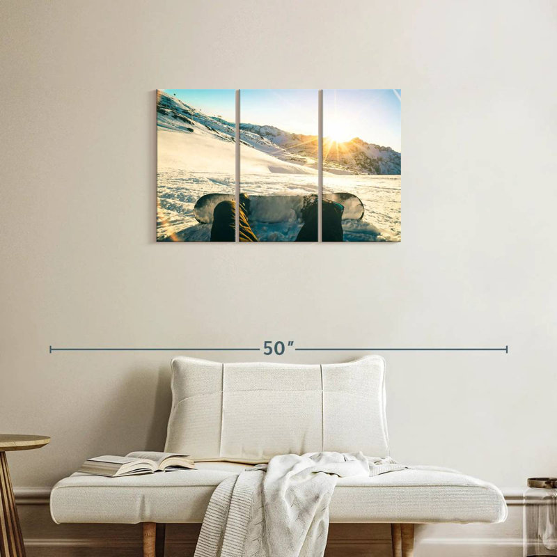 Sireci Sunset Snowboarding, 20" H x 33" W