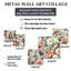 Jardin floral rose Serenade Beauty I - ensemble de 5 décorations murales florales