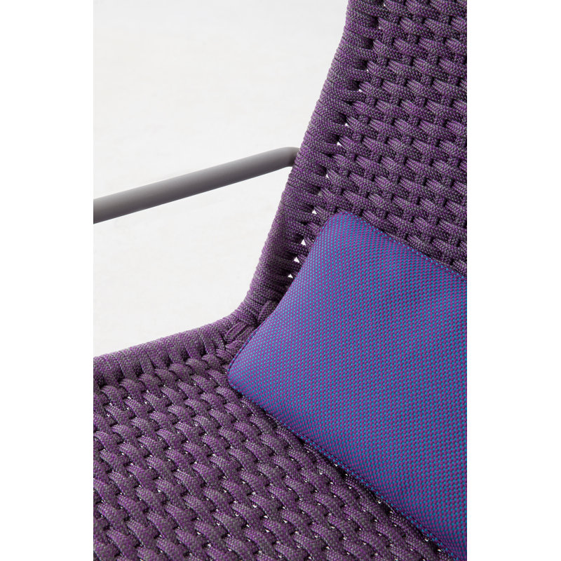 Sunny Outdoor Lounge Chair, Graphite, Violet/Titan Flat Ropetek