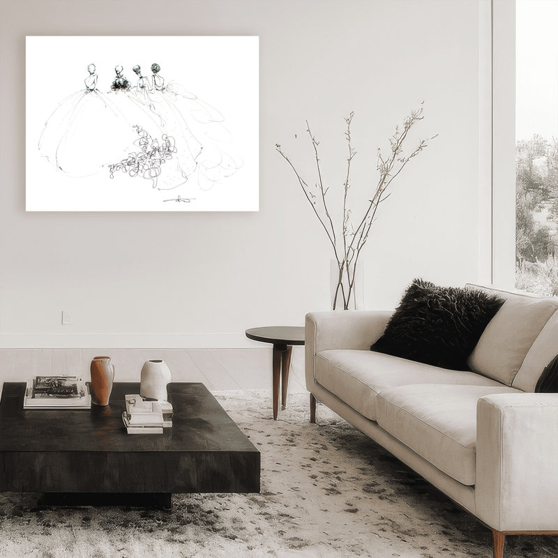 Classic Elegance Study of Dress No.2 by  - Picture Frame Painting, 12" H x 16" W x 1.5" D, Wrapped Canvas, Does Not Apply