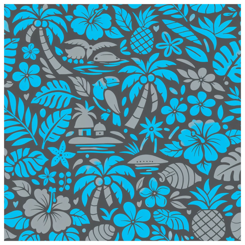 Tropical Floral Pattern Comforter, Twin Extra Long