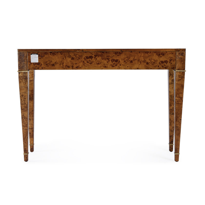 Kai 2 Drawer 45" Burl Wood Console Table, Honey