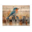 Bluebird On The Farm Fence VI - Décoration murale en bois d'oiseau - sur bois de pin naturel-313323253