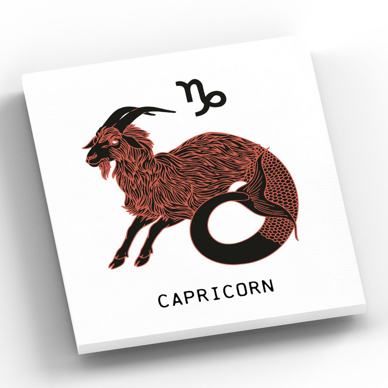 Kana Zodiac Capricorn - Print on Wood