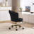 Izdyhaar Velvet Swivel Task Chair with Tufted Back-1662642296