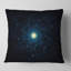 Glow Fractal Flower Blue on Black - coussin à imprimé floral-30720039-30720043