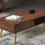 Table basse en bois massif de style rétro