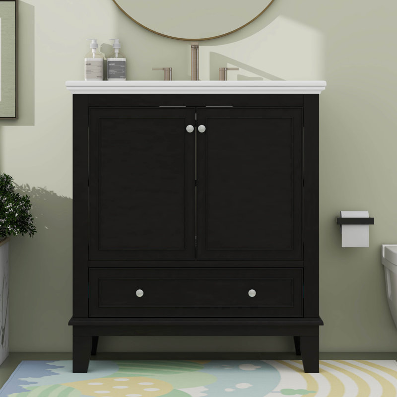 Maximisez l'espace avec ce meuble-lavabo multifonctionnel avec portes et tiroir 30 po