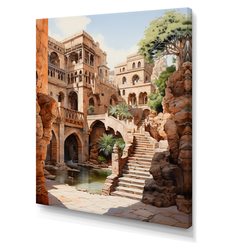 Fortress Majestic Guardians II - Cityscapes, impression d'art mural, H 40 po x l 30 po x P 1,5 po, Toile tendue
