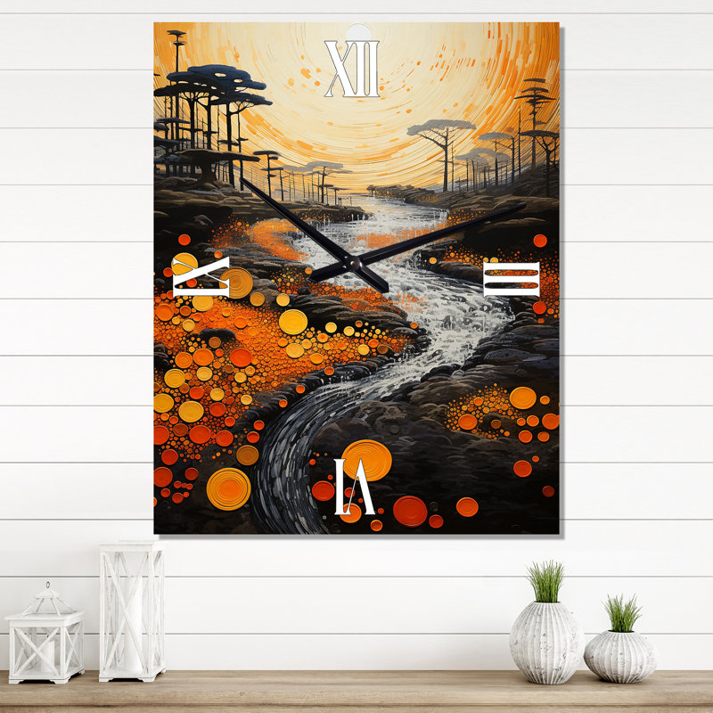 Geyser Geotheral Wonder Pointillism II - Horloges murales paysage et nature, Petit
