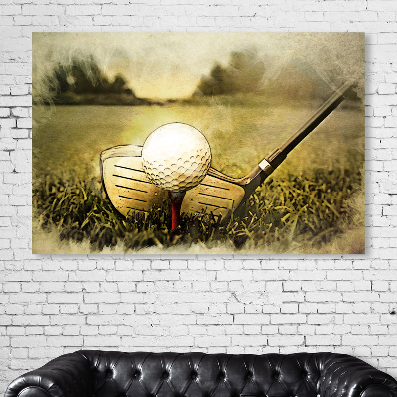 «Tee Up», reproduction, H 24 po x l 36 po x P 0,5 po, Toile