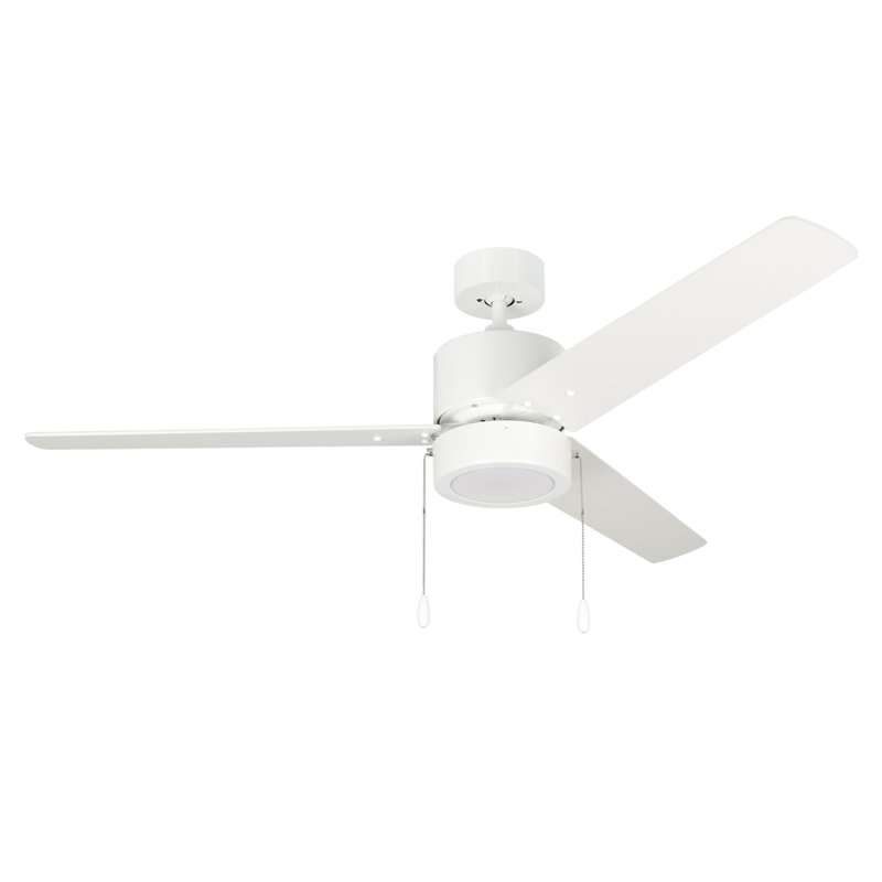 Kammerer 52" 3-Blade Indoor Ceiling Fan, White, White, 219