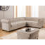 Chesterfield Corner Sofa L-Shape with Sleeping Function Cleo Blink in Velvet with Crystal Tufting-137161658-137161660