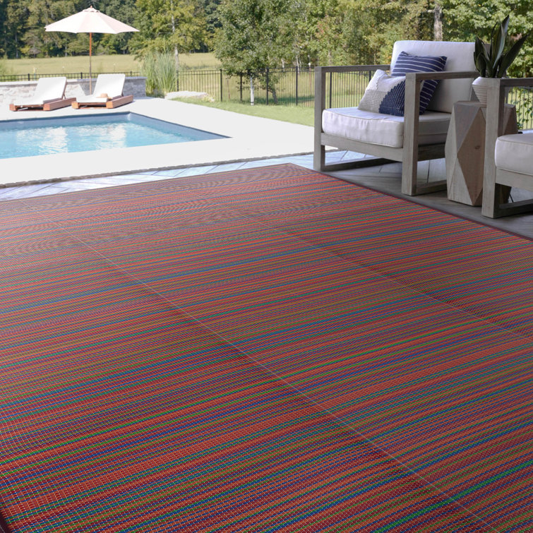 Wade Logan® Azrielle Striped Indoor / Outdoor Rug & Reviews | Wayfair