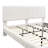 White  Boucle Floating Bed With Light-1747901701