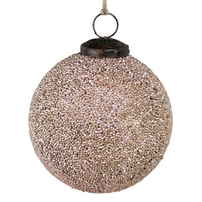4'' Glass Trees & Wreaths Ball Ornament