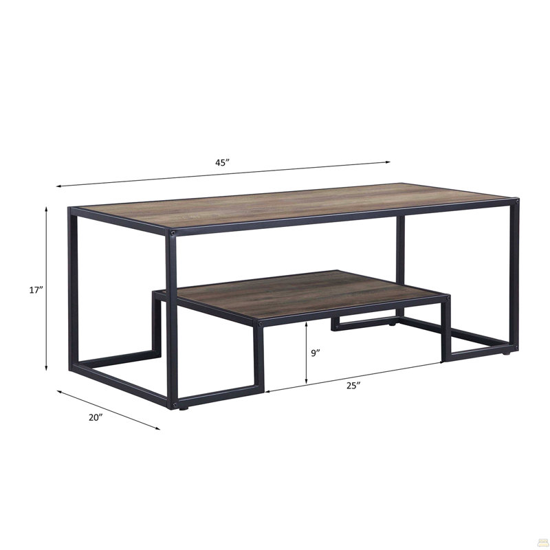 Table basse rectangulaire à 1 niveau