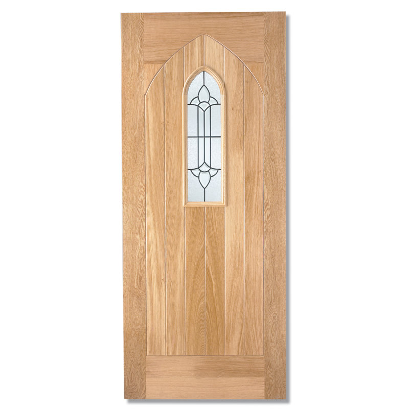 Westminster Glazed Hardwood External Door, Light Oak, 2032mm H x 813mm W x 44mm D