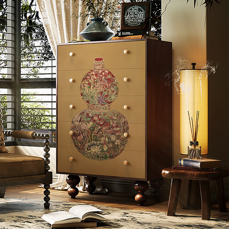 Armoire décorative cinq tiroirs
