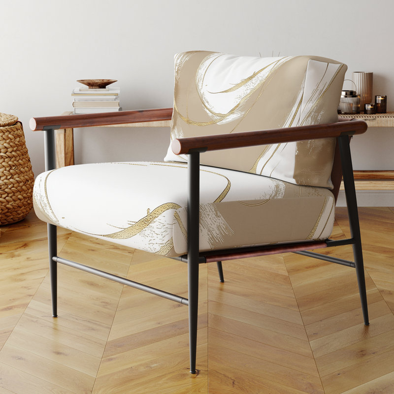 Fauteuil d'appoint Tamerlan, Noir, noir, noir, noir, Crème / Blanc