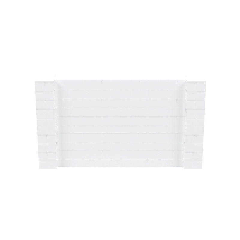 Ensemble mural de blocs géants 7 'T, H 60 po x l 108 po x P 12 po, Blanc