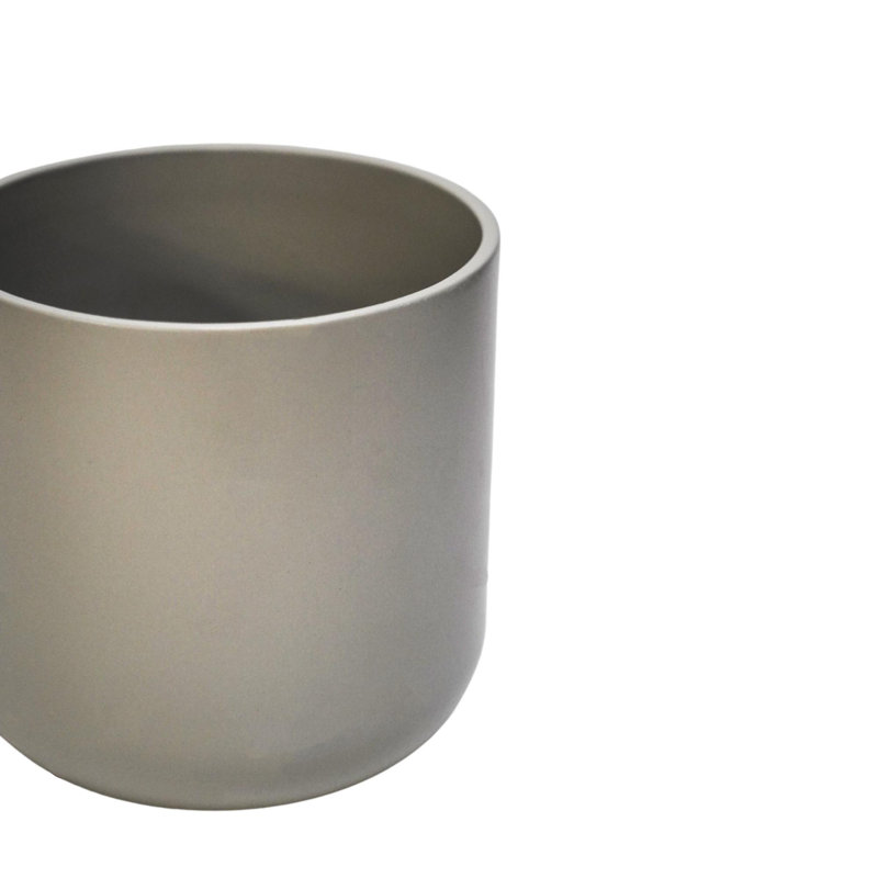 Lisbon Ceramic Indoor Planter, 26cm H 26cm D, Grey