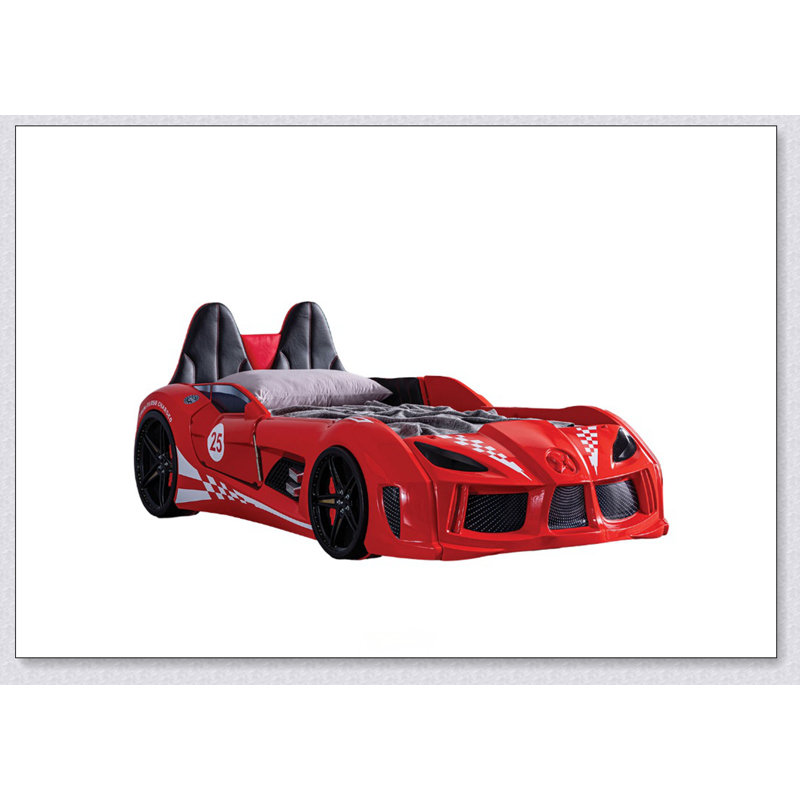 Conception de voiture de course moderne de style moderne avec deux portes magnétiques avec lumières DEL sur roues et revêtement inférieur HB