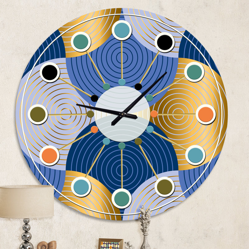 Horloge murale rétro Mid-Century, Moyenne