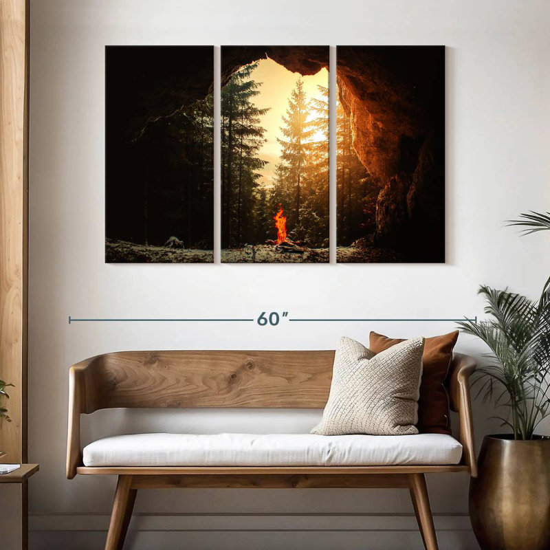 Alvord Forest Cave Campfire, 32" H x 50" W